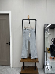 高品质竖条纹阔腿裤春秋款高腰休闲时尚显瘦慵懒风