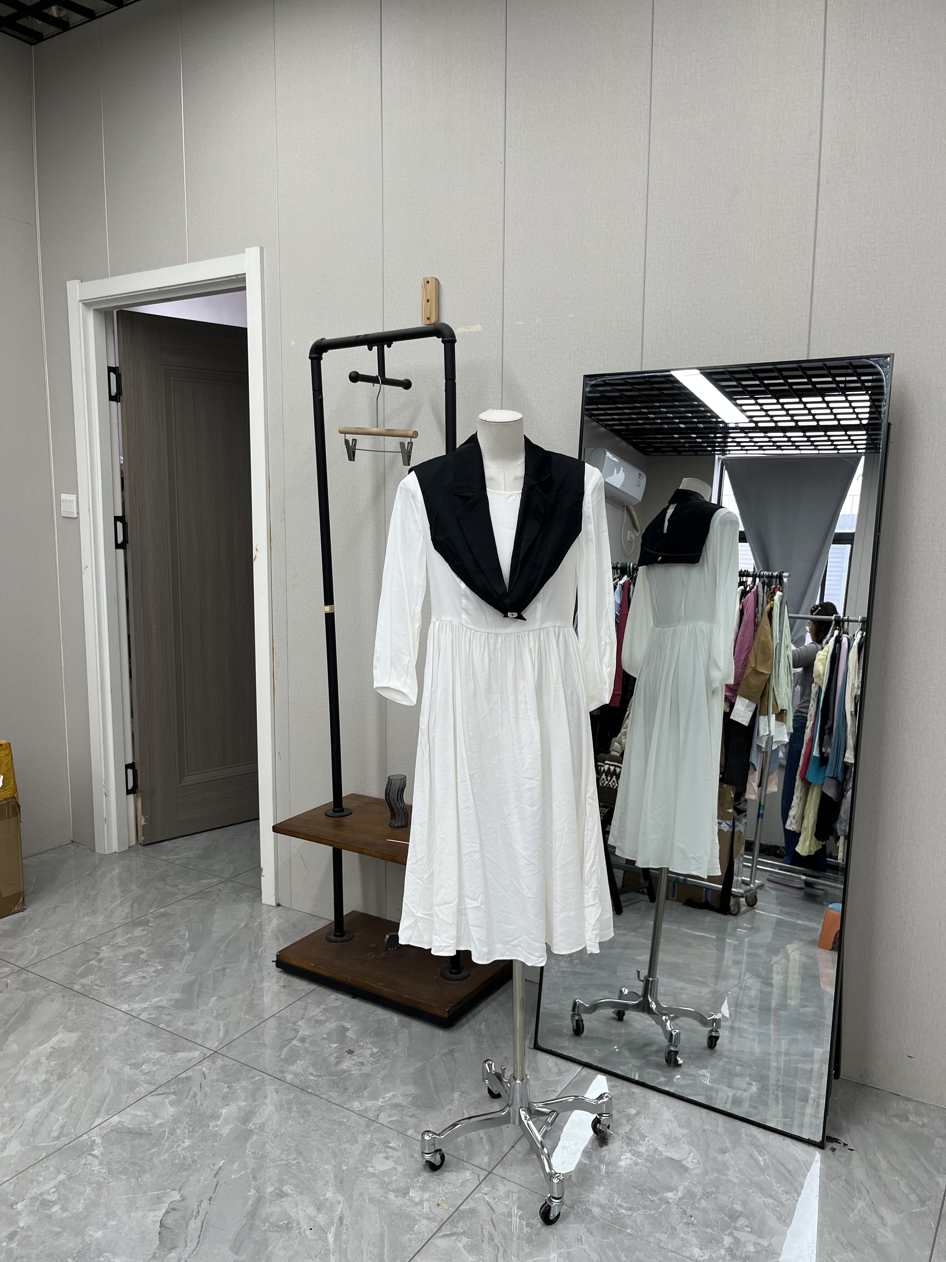 两件套西装领搭配百搭连衣裙时尚百搭通勤简约款