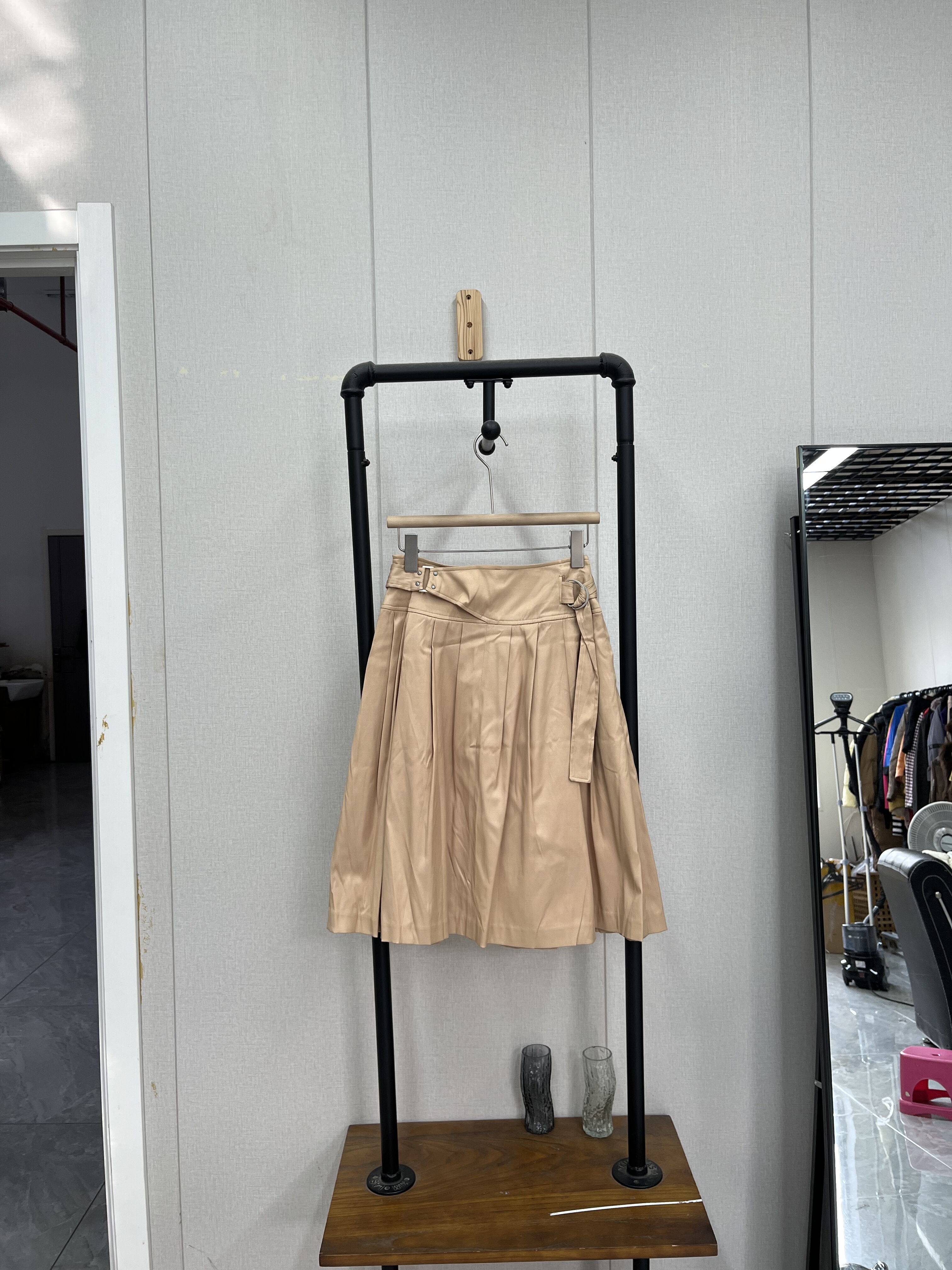 可爱腰带设计春秋款文艺森系半身裙甜美减龄百褶款