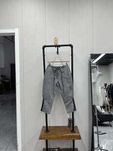 潮酷秋冬呢料七分裤拉链设计百搭中腰复古百搭靴裤