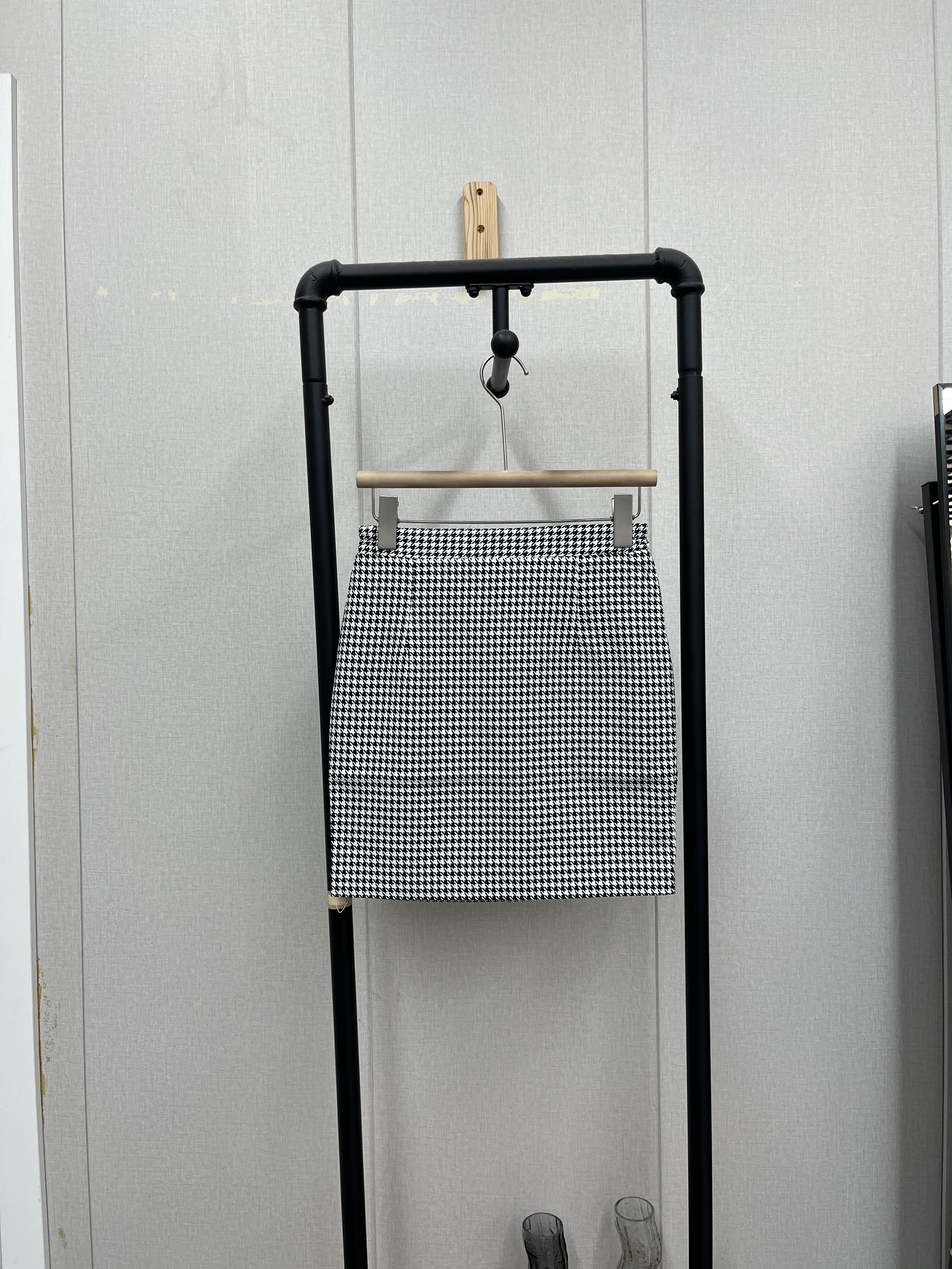 半身裙链接千鸟格春夏款甜美气质通勤百搭复古包臀裙款