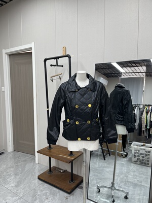 高品质金扣小香风棉服外套秋冬款显瘦百搭气质款