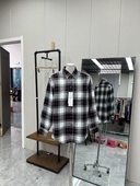 磨毛设计秋冬少年 宽松休闲衬衫 男士 英伦复古格子长袖