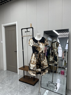 百搭连衣裙蓬蓬裙设计显瘦 短袖 SCS配料娃娃领夏季 款