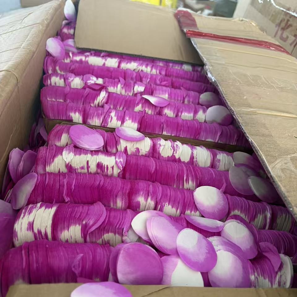 粉色花瓣纸 舞台特效撒纸仿真花瓣彩色碎纸 撒花机飘纸机填充花瓣