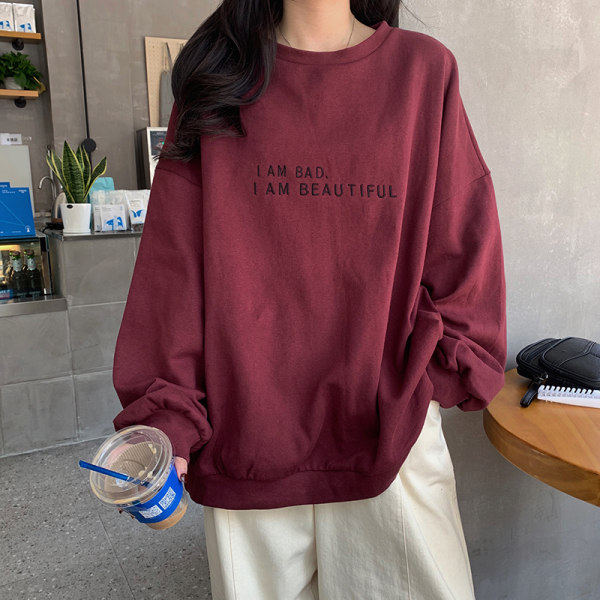 Real shot super fire sweater women autumn hattless thin net red new Korean fashion students' versatile clothes
