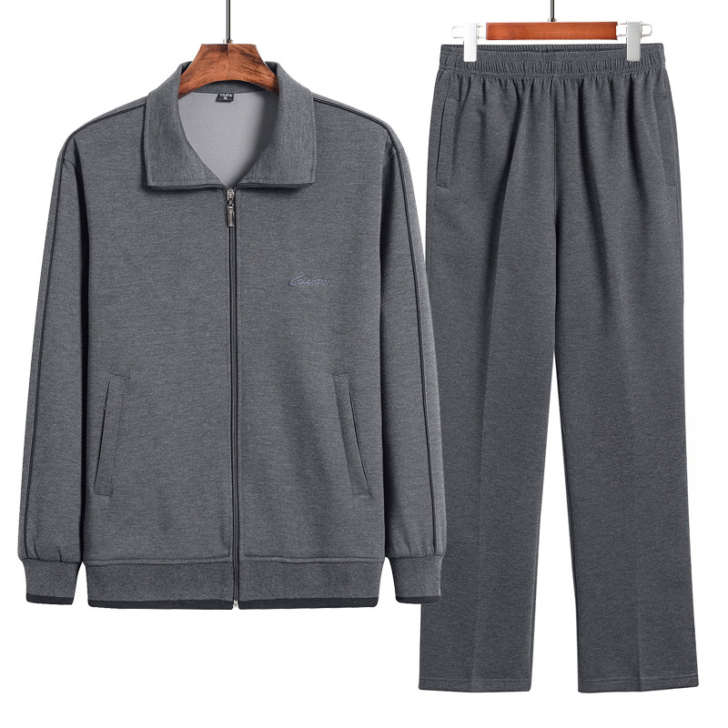 中老年男士运动套装春秋爸爸运动服秋装外套中年男装上衣老人卫衣,男装,休闲运动套装,淘宝优惠券,粉丝福利购,淘宝优惠卷