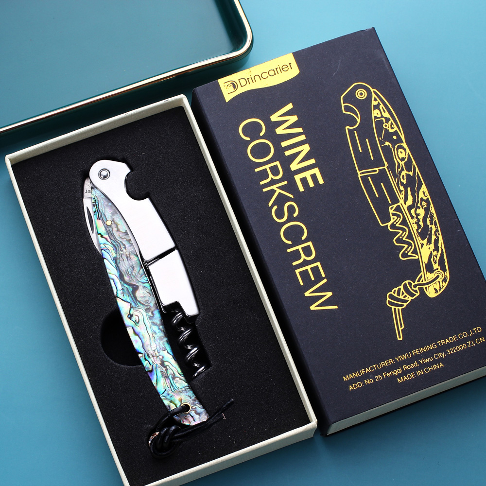 康之润贝壳红酒刀真贝壳色彩靓丽