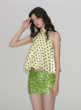 AE30 SAINT 春日缤纷*彩色亮片包臀裙 音乐节度假风爆闪半身短裙