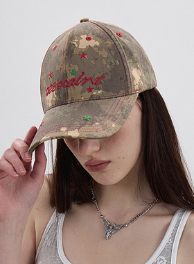 AE30 Saint 复古迷彩刺绣撞色星星元素棒球帽 2025SS