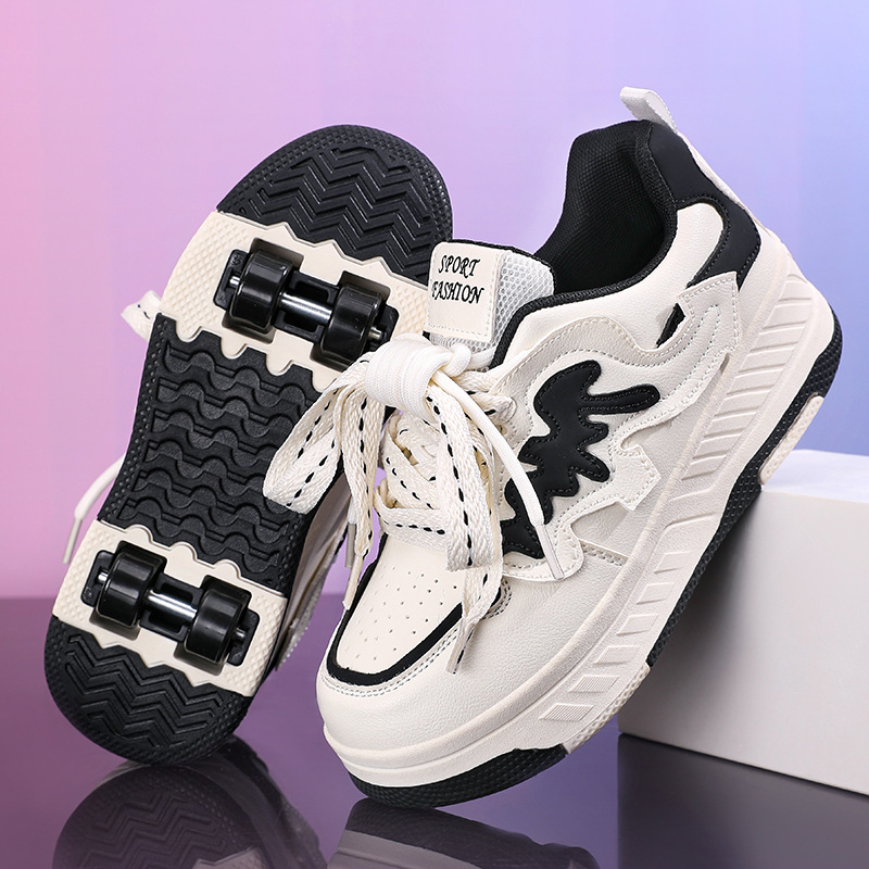 秋冬款四轮暴走鞋耐磨溜冰鞋