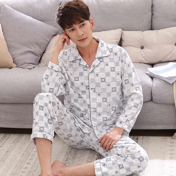 温馨浪漫 秋冬季男式加厚睡衣家居服套装 优惠券折后￥29包邮（￥79-50）多色可选