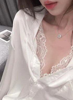 「美肩」男女朋友蕾丝白色衬衫~温柔陷阱 浴衣家用不掉毛洗澡浴巾