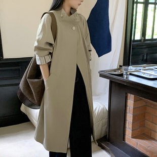 欧货高端爆款大码风衣女2026春秋新款时尚宽松休闲长款大衣外套潮