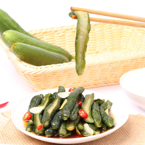 三口一品酸甜小黄瓜80g3袋桔梗泡菜下饭菜外婆菜
