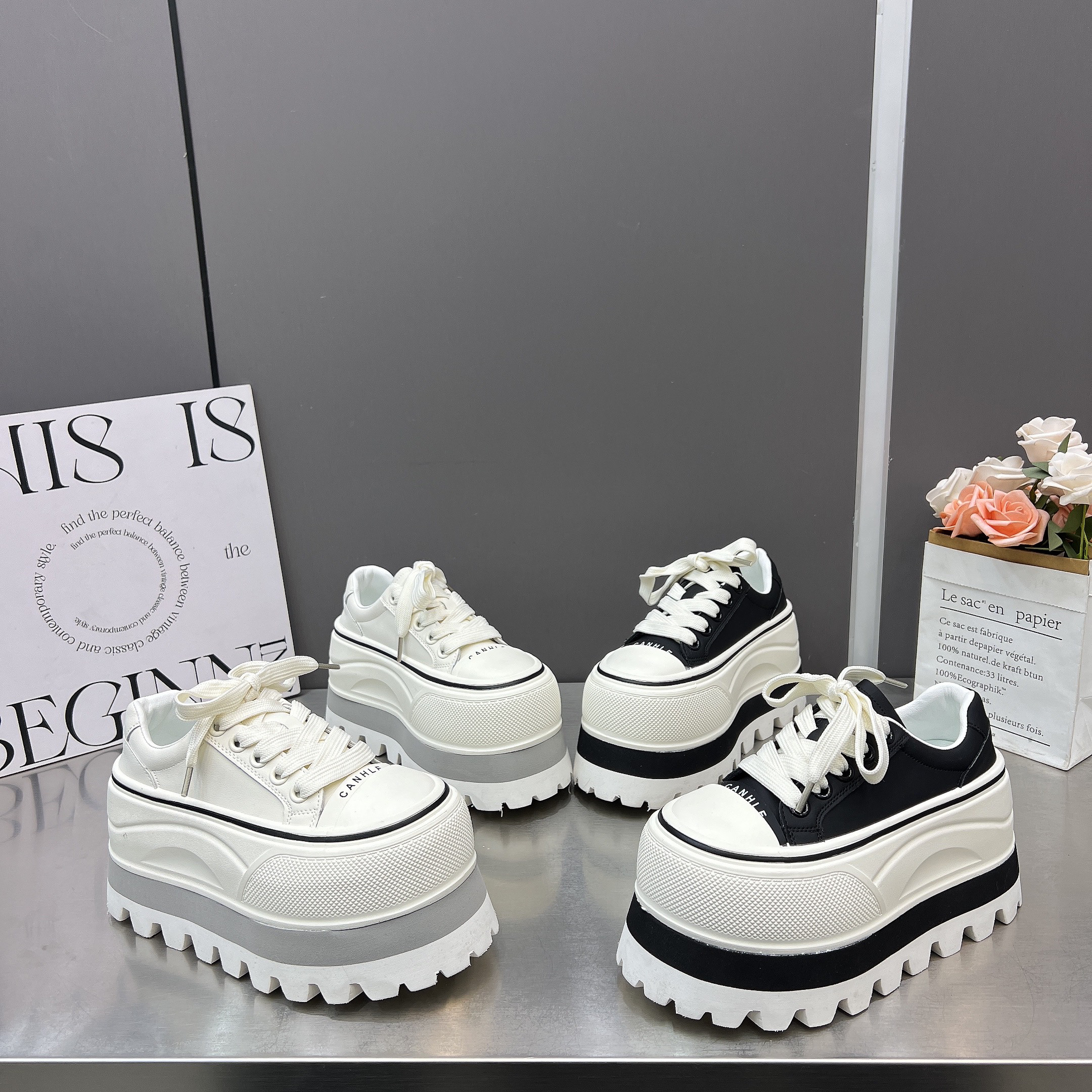 欧货10cm厚底小白鞋女2026新款小个子超高跟休闲鞋低帮板鞋鞋单鞋