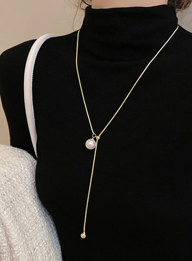 可调节珍珠项链2023新款