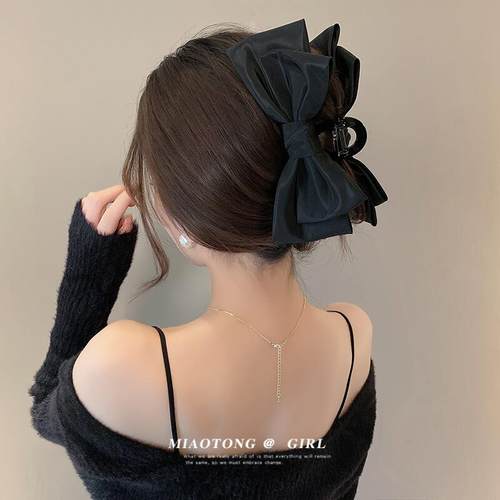 大蝴蝶结显脸小盘发抓夹女