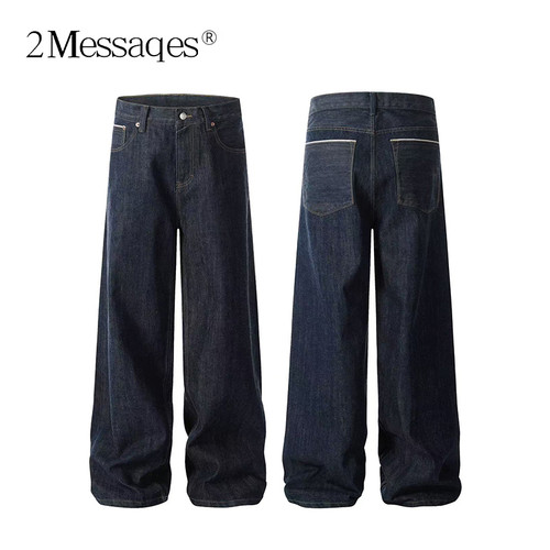 2Messages「红边」日本冈山红色赤耳baggy复古原牛仔裤