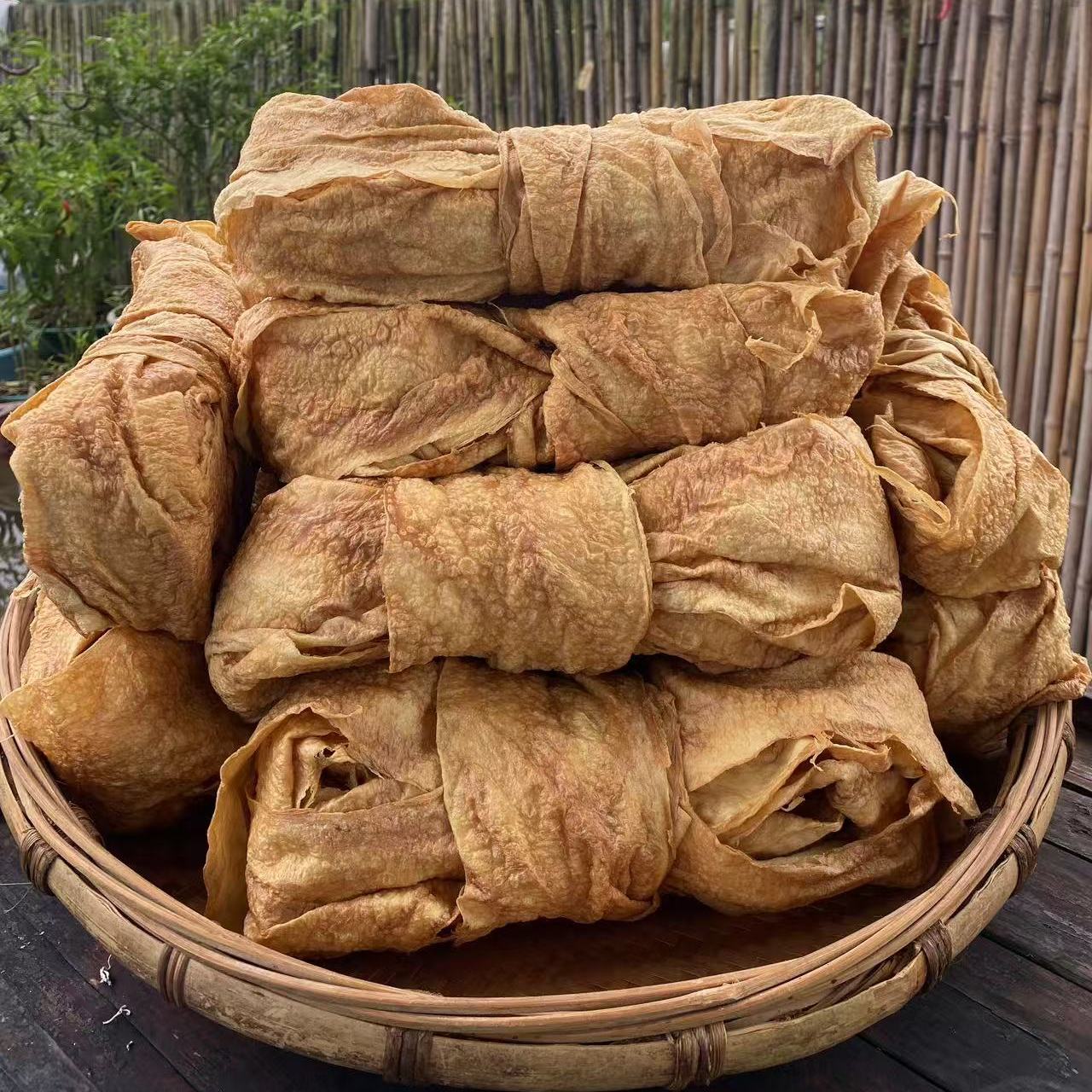 湖南湘西农家手工豆皮干货传统自制特产