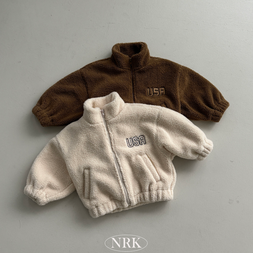 现货韩国进口童装男女童冬款柔软加厚保暖珊瑚绒高领外套拉链卫衣