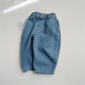 MiniRobe 休闲萝卜裤 韩国进口婴幼童装 超柔软全棉水洗哈伦牛仔裤