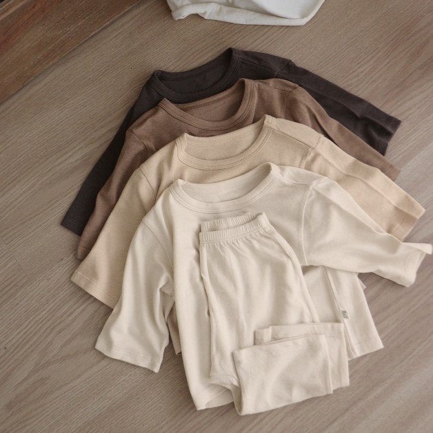 韩国简单舒服纯棉春秋家居服套装
