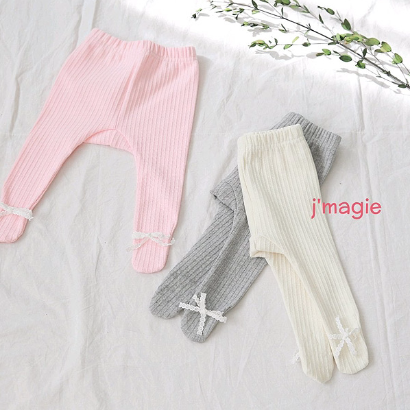 现货韩国进口婴儿大PP连裤袜女宝宝春秋蝴蝶结百搭公主打底裤袜