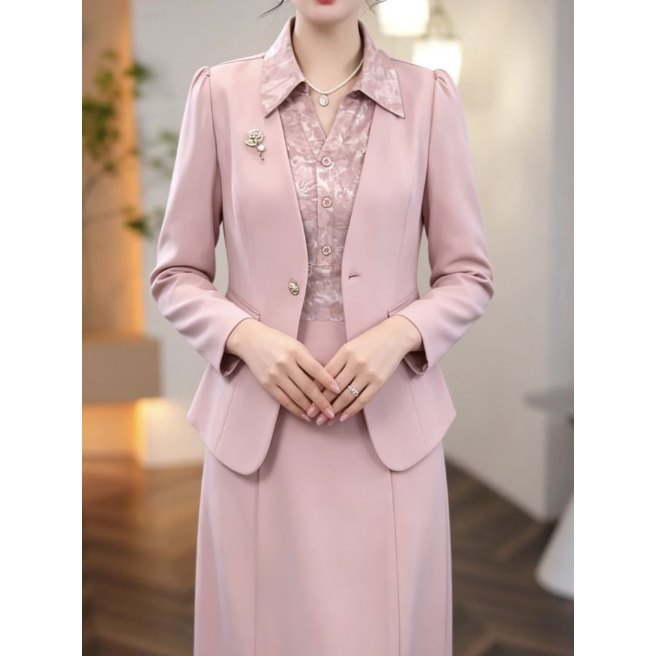 2026秋季新款奢华贵气显白裙子梭织软精纺时尚气质外套连衣裙女