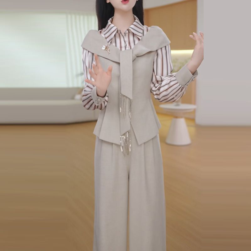 休闲百搭显瘦两件套早秋时尚女神修身洋气宽松气质减龄女装套裤