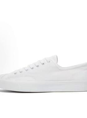 Converse Jack Purcell 开 口笑 经典低帮 帆布鞋 男女同款 白色