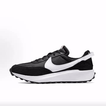 Nike Waffle Debut 减震耐磨轻便 低帮 生活休闲鞋 男款 黑白