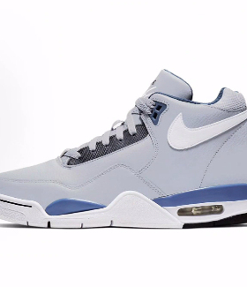 Nike Flight Legacy 潮流 中帮 复古篮球鞋 男款 灰蓝