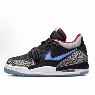 Low 皮革 减震耐磨 Jordan 儿童篮球鞋 312 低帮 黑色 Legacy