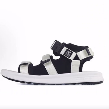 New Balance SD750BW 一字扣带露趾平跟运动凉鞋 男女同款 白