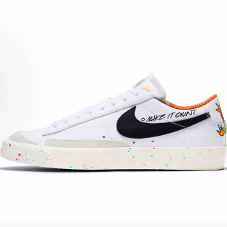 Nike Blazer 77  减震耐磨轻便 低帮 板鞋 男款 白黑橘