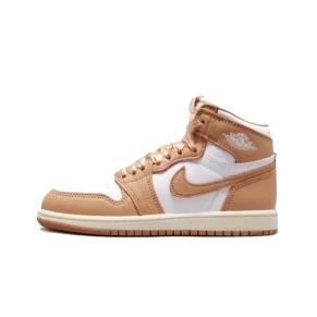 Jordan Air Jordan 1 高帮 儿童篮球鞋 棕色 中小童