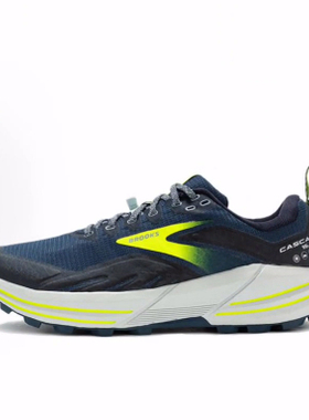 Brooks布鲁克斯 Cascadia 16 运动舒适耐磨 低帮休闲 男款 灰蓝黄