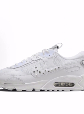 Nike Air Max 90 舒适 低帮 生活休闲鞋 女款 白色