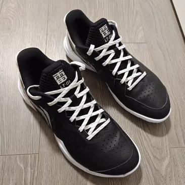 LiNing李宁 雷霆  减震耐磨 低帮 羽毛球鞋 男款 黑白