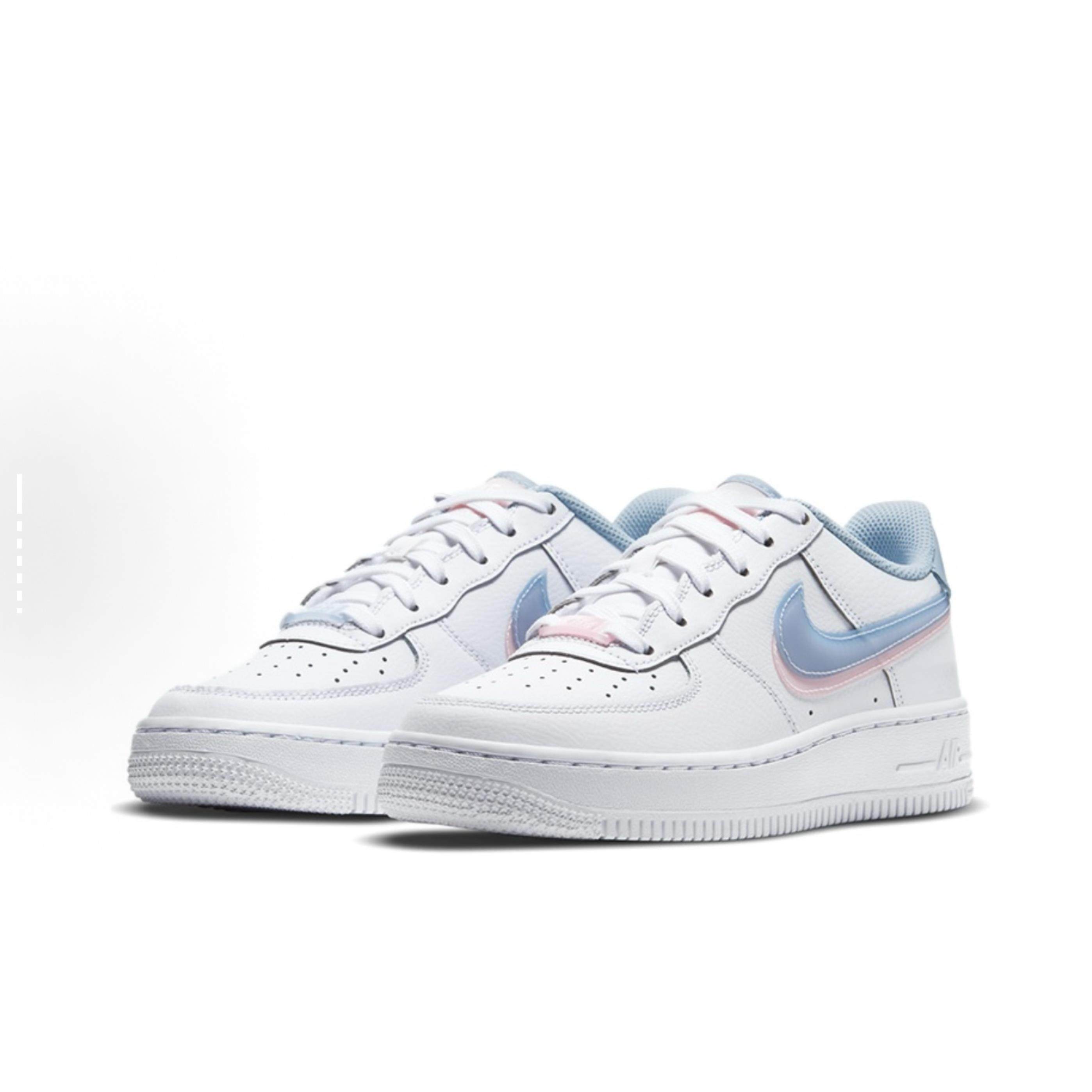 耐克Nike Air Force 1 07 Low低帮板鞋白蓝粉青少年CW1574-100