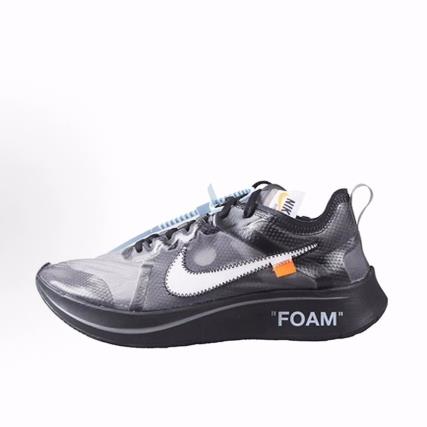 Nike Zoom Fly 1 透气 低帮 气垫 长跑跑步鞋 男女同款 烟灰黑