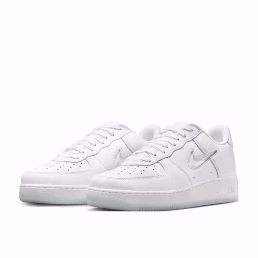 Nike Air Force 1 White Jewel 低帮 板鞋 男款 白色