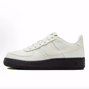 儿童板鞋 Air Force Nature Next Nike 白黑 帆布 低帮 Lv8