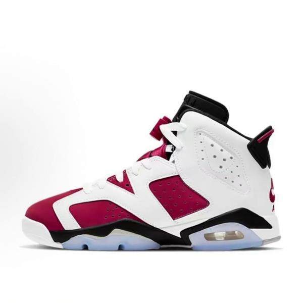 Air Jordan 6 Retro "Carmine" 高帮 儿童篮球鞋 白红 青少年
