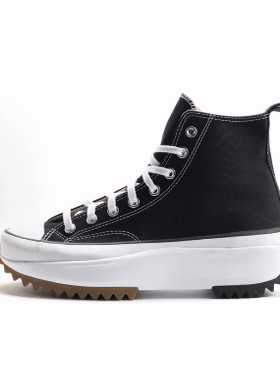 Converse Run Star Hike 增高厚底 高帮 帆布鞋 男女同款 黑白