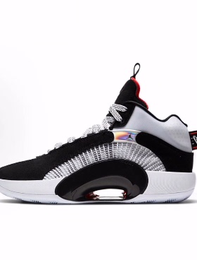 Jordan Air Jordan 35 减震耐磨 中帮 篮球鞋 男女同款 黑白红