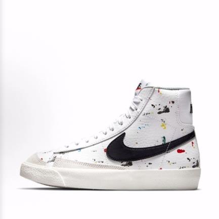 Nike Blazer 77 防滑减震耐磨 中帮 儿童板鞋 彩色泼墨 青少年