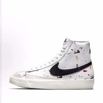 Nike Blazer 77 防滑减震耐磨 中帮 儿童板鞋 彩色泼墨 青少年