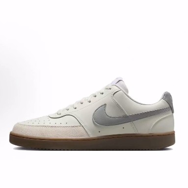 Nike Court Vision 舒适简约薄底  低帮 板鞋 男女同款 白灰色,运动鞋new,板鞋,淘宝优惠券,粉丝福利购,淘宝优惠卷